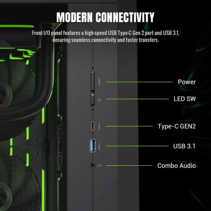 Корпус GAMEMAX Claw 360 BK