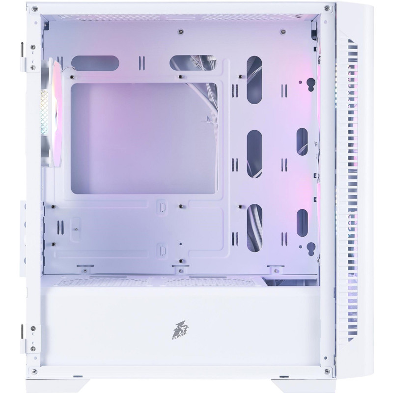 Корпус 1stPlayer D4-M-WH-2F1P-W-1F1-W White