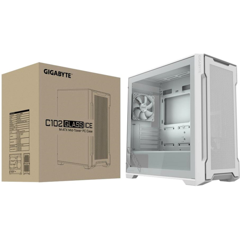 Корпус GIGABYTE C102 GLASS ICE