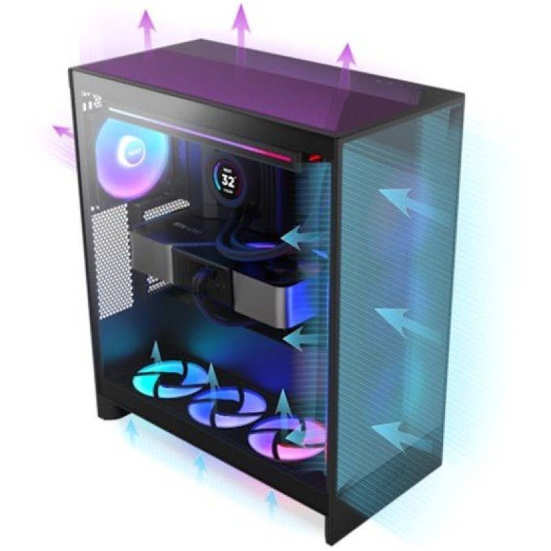 Корпус NZXT H7 Flow All Black (CM-H72FB-01)