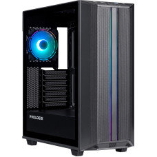 Корпус Prologix E122 Tempered Glass&Mesh Black