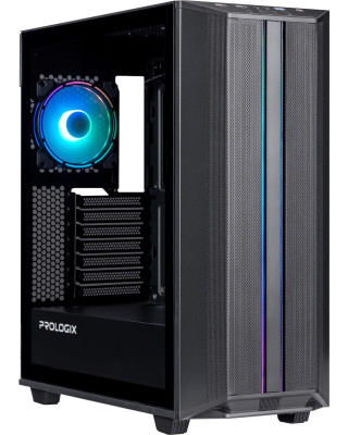 Корпус Prologix E122 Tempered Glass&Mesh Black