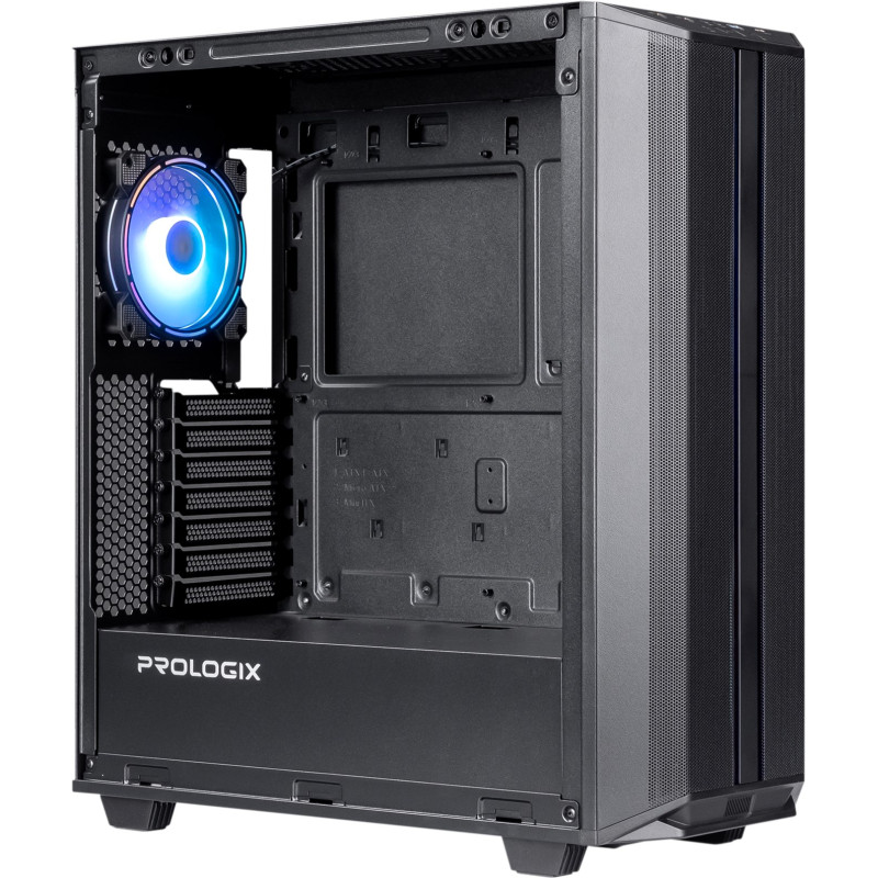 Корпус Prologix E122 Tempered Glass&Mesh Black
