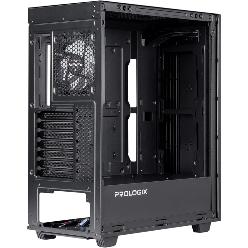 Корпус Prologix E122 Tempered Glass&Mesh Black
