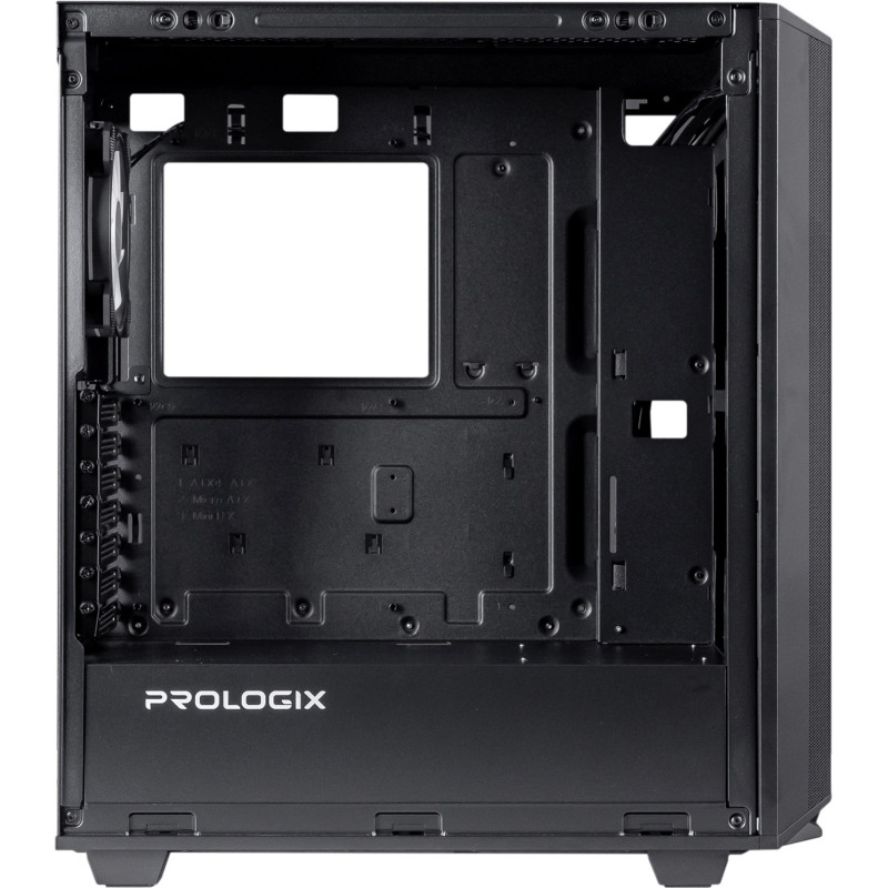 Корпус Prologix E122 Tempered Glass&Mesh Black