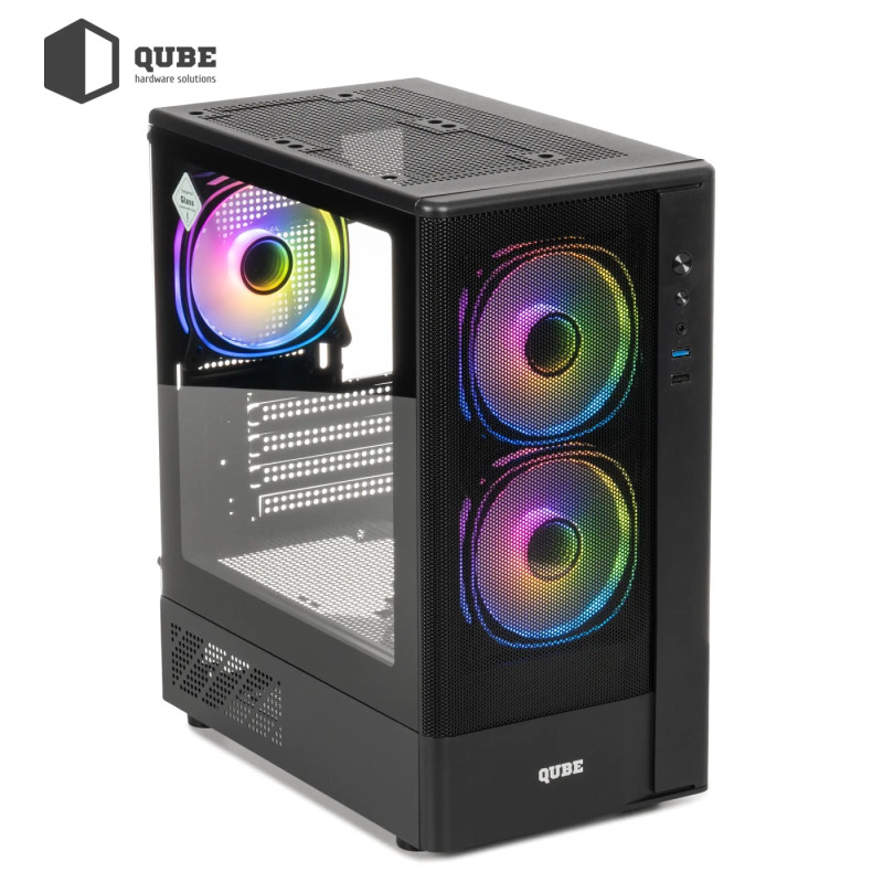 Корпус QUBE GEON ARGB Black (GEON_GBNU3)