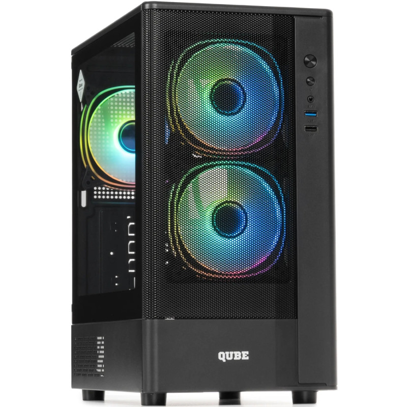 Корпус QUBE GEON ARGB Black (GEON_GBNU3)
