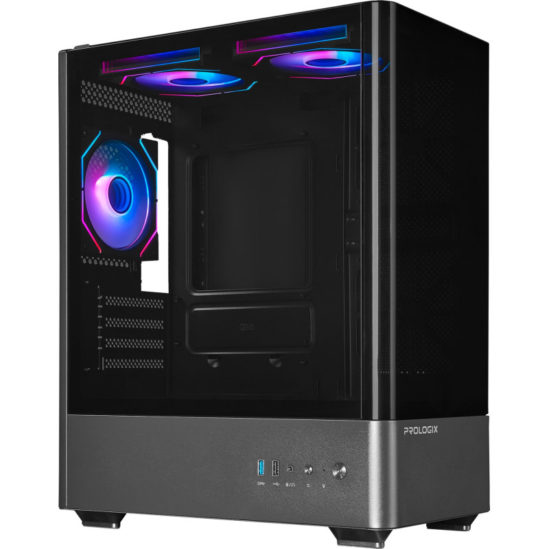 Корпус Prologix Lumi GM-01AB Glass Black