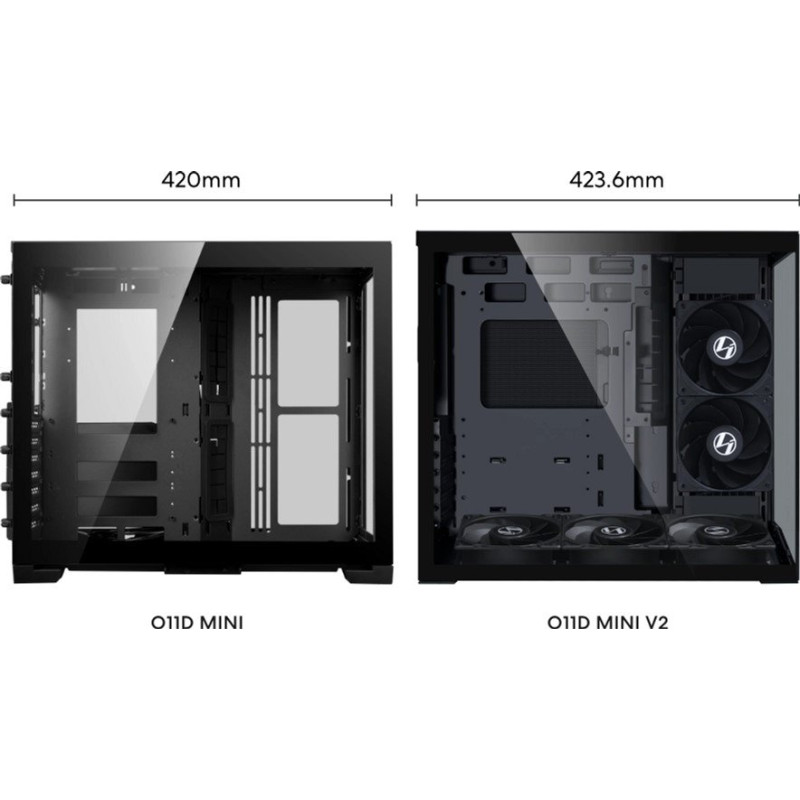 Корпус Lian Li O11 Dynamic Mini V2 Black (G99.O11DMIV2X.00)