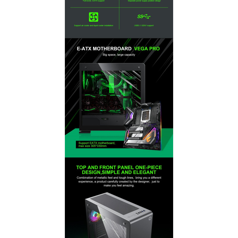 Корпус Gamemax VEGA PRO GY