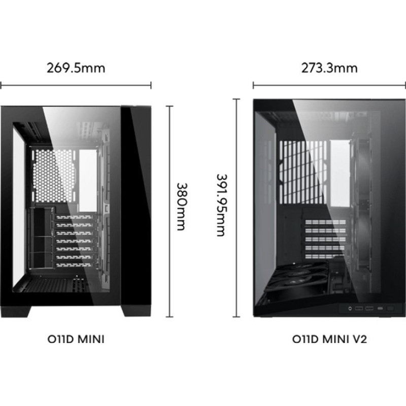 Корпус Lian Li O11 Dynamic Mini V2 Flow Black (G99.O11DMIV2FX.00)