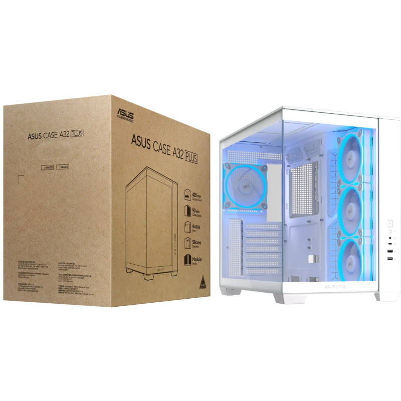 Корпус ASUS A32 PLUS TG ARGB WHITE (90DC00S3-B19000)