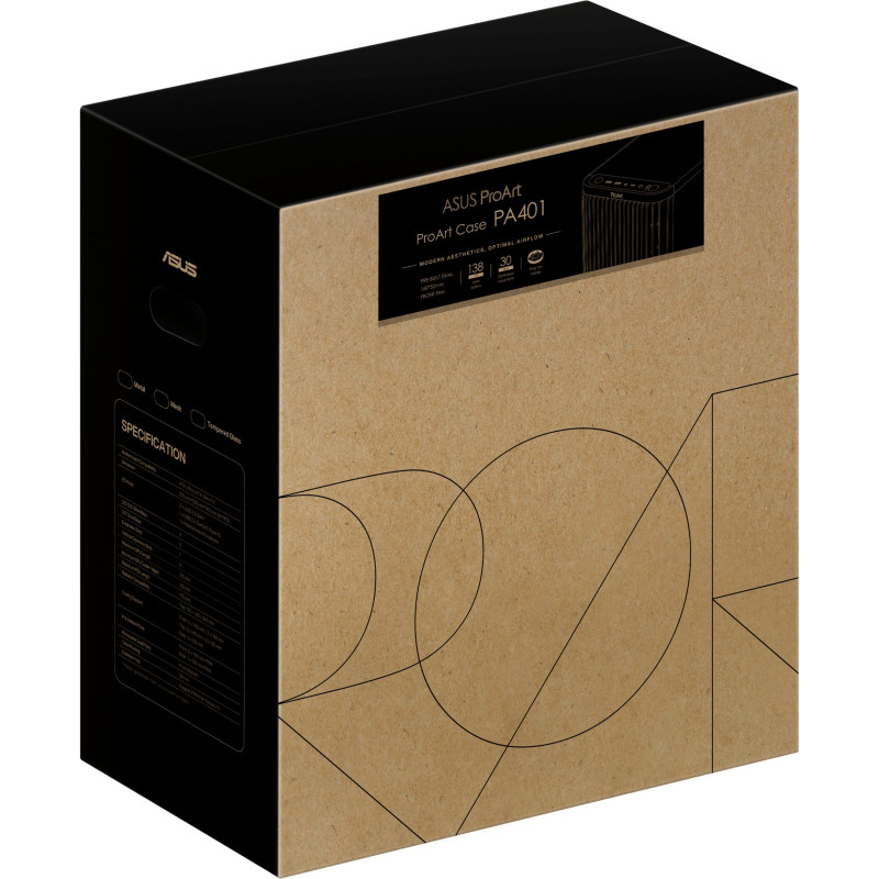 Корпус ASUS PA401 PROART METAL PWM BLACK (90DC00M0-B39030)
