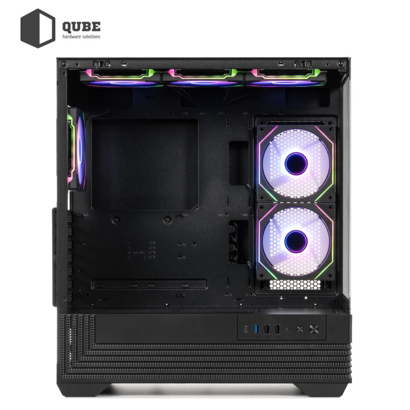 Корпус QUBE FORT ARGB Black (FORT_GBNU3)