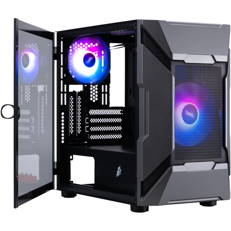 Корпус 1stPlayer D3-A-BK-1F7-14-1F7 Black