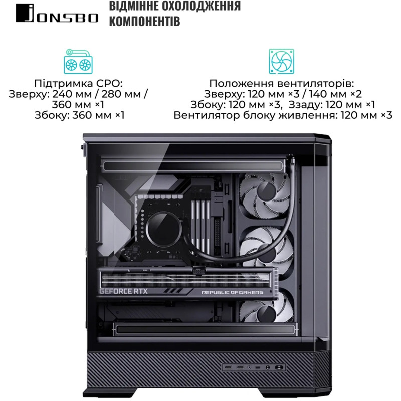 Корпус JONSBO D400 Black
