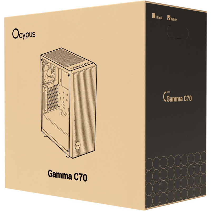Корпус OCYPUS GAMMA C70 WH ARGB (GAMMA-C70-WHG400XX-GL)