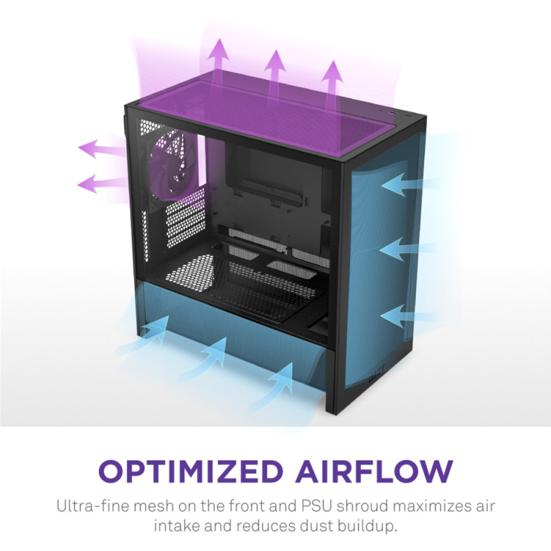 Корпус NZXT H3 Flow All Black (CC-H31FB-01)