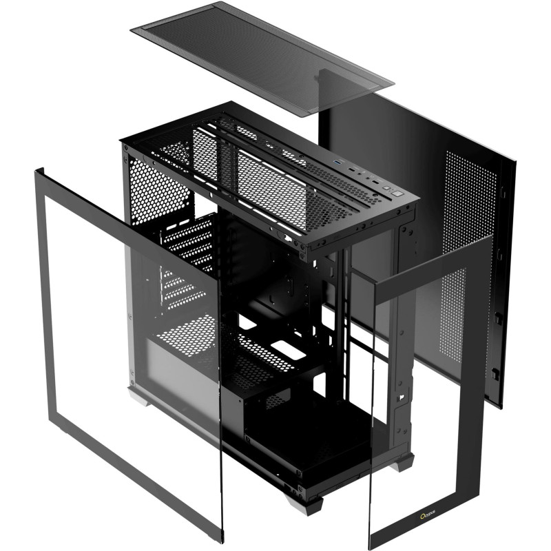 Корпус OCYPUS GAMMA C72 BK (GAMMA-C72-BKD000XX-GL)