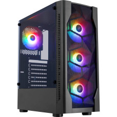 Корпус 1stPlayer D4-BK-4F1 Black