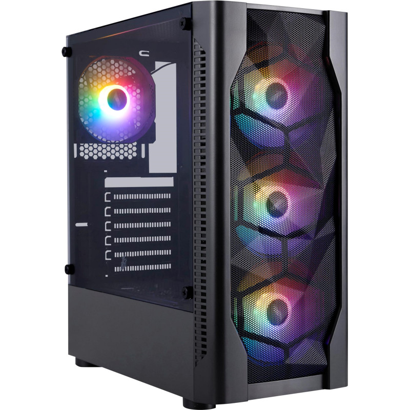 Корпус 1stPlayer D4-BK-4F1 Black