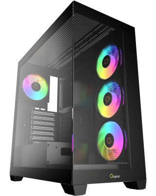 Корпус OCYPUS GAMMA C72 BK ARGB (GAMMA-C72-BKD400XX-GL)
