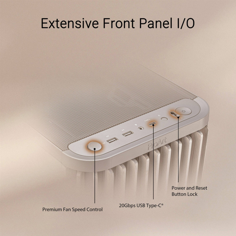 Корпус Asus ProArt PA401 Wood Edition - Mesh Beige (90DC00M7-B39000)