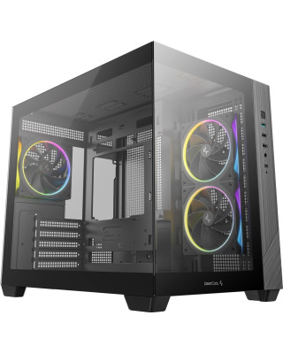 Корпус DeepCool CG330 3F Black (R-CG330-BKNGM3-G)
