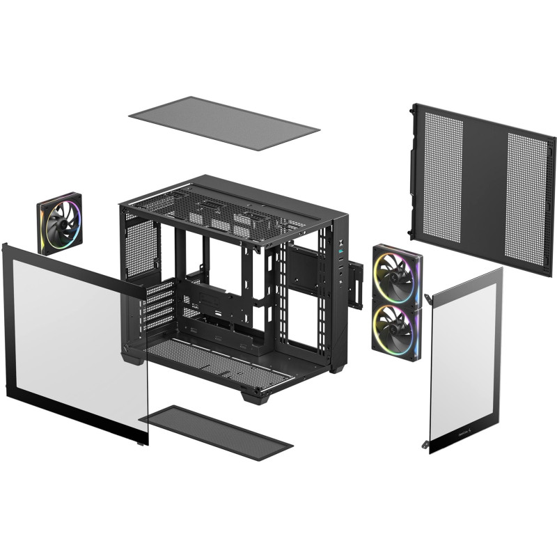 Корпус DeepCool CG330 3F Black (R-CG330-BKNGM3-G)