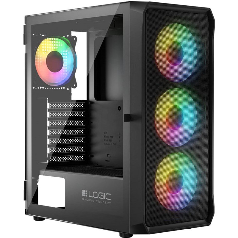 Корпус LogicConcept PORTOS MESH+GLASS ARGB (AT-PORTOS-10-0000000-0002)