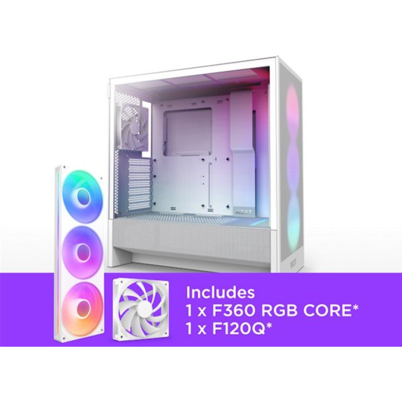 Корпус NZXT H5 Flow RGB White (CC-H52FW-R1)