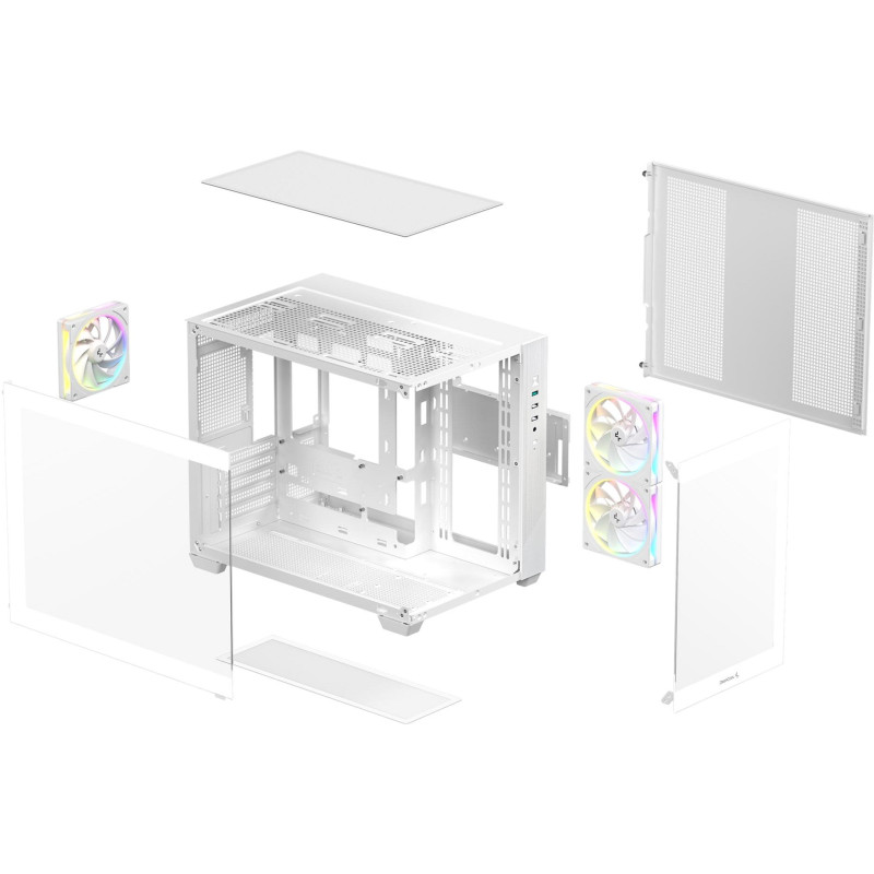 Корпус DeepCool CG330 3F White (R-CG330-WHNGM3-G)