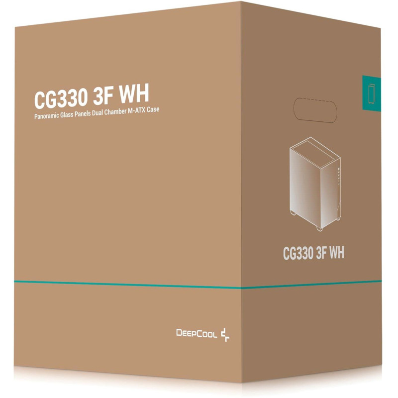 Корпус DeepCool CG330 3F White (R-CG330-WHNGM3-G)