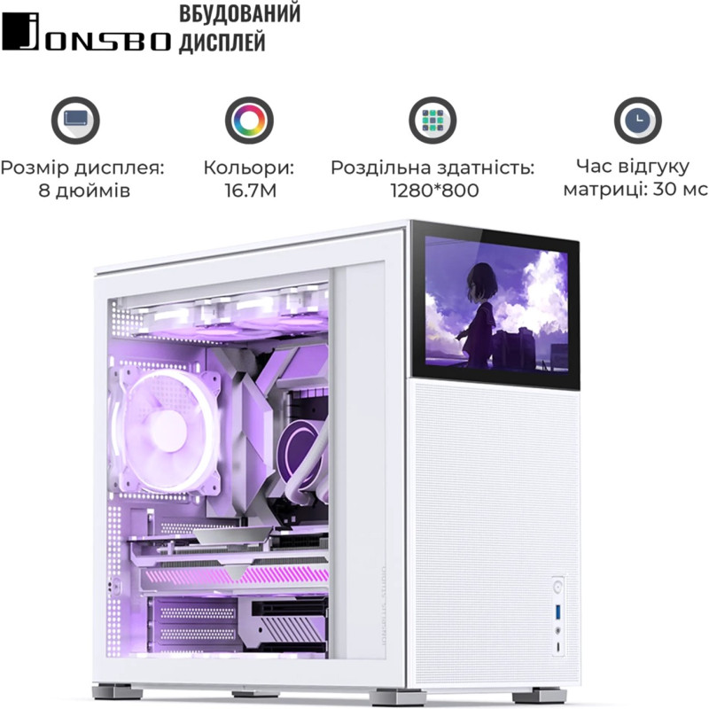 Корпус JONSBO D41 MESH SC Білий