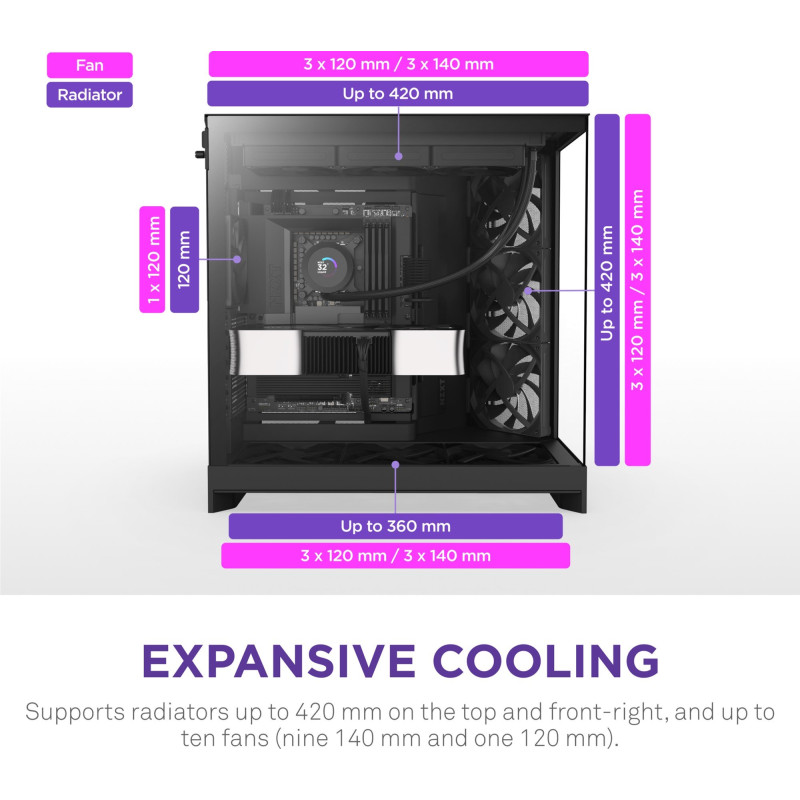 Корпус NZXT H9 Flow Black (CM-H92FB-01)