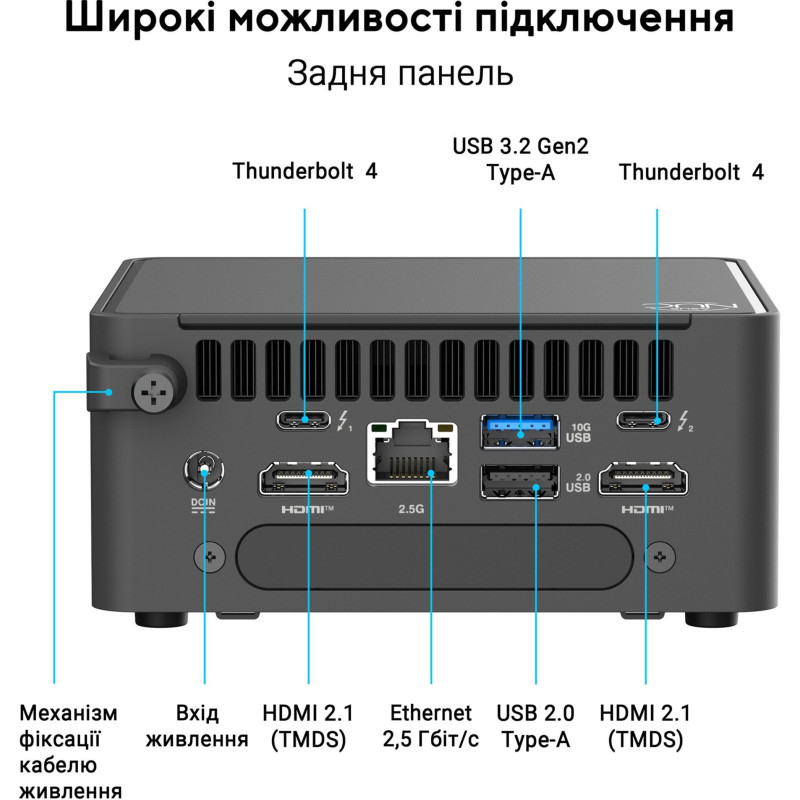 Неттоп ASUS NUC 15 Pro RNUC15CRKI300002 (90AR00R2-M00050)