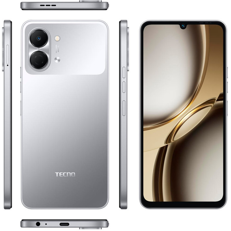 Мобільний телефон Tecno Spark Go 3 (KN3) 4/64GB Titanium Grey (4894947105289)