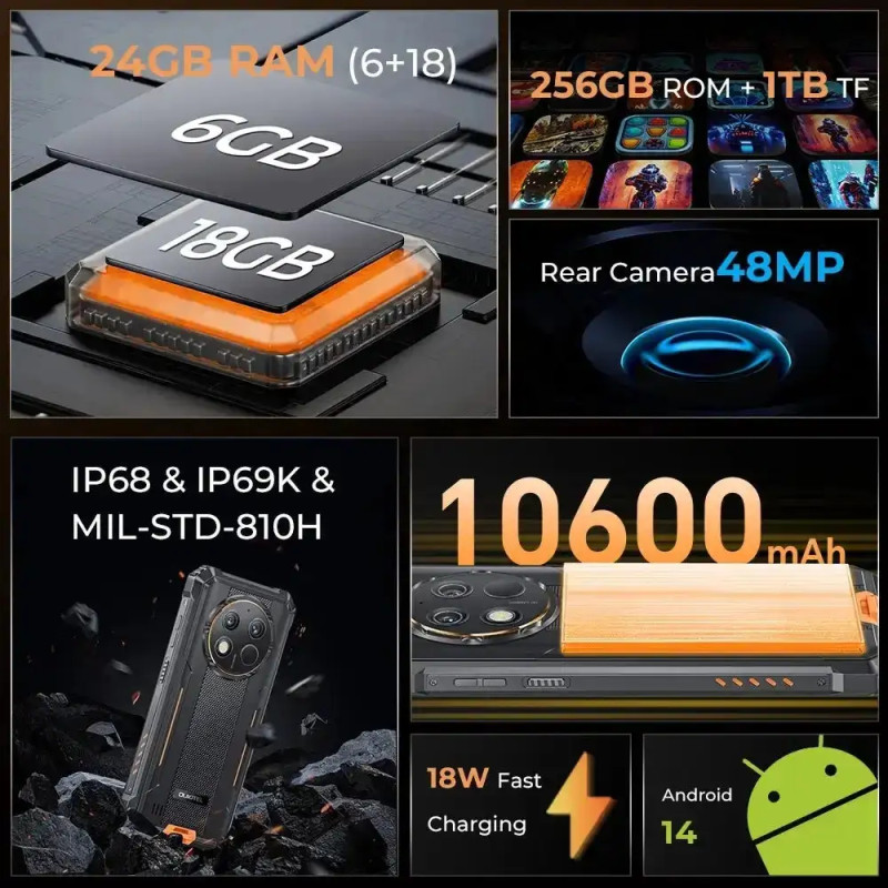 Мобільний телефон Oukitel G1S 4/128GB Orange