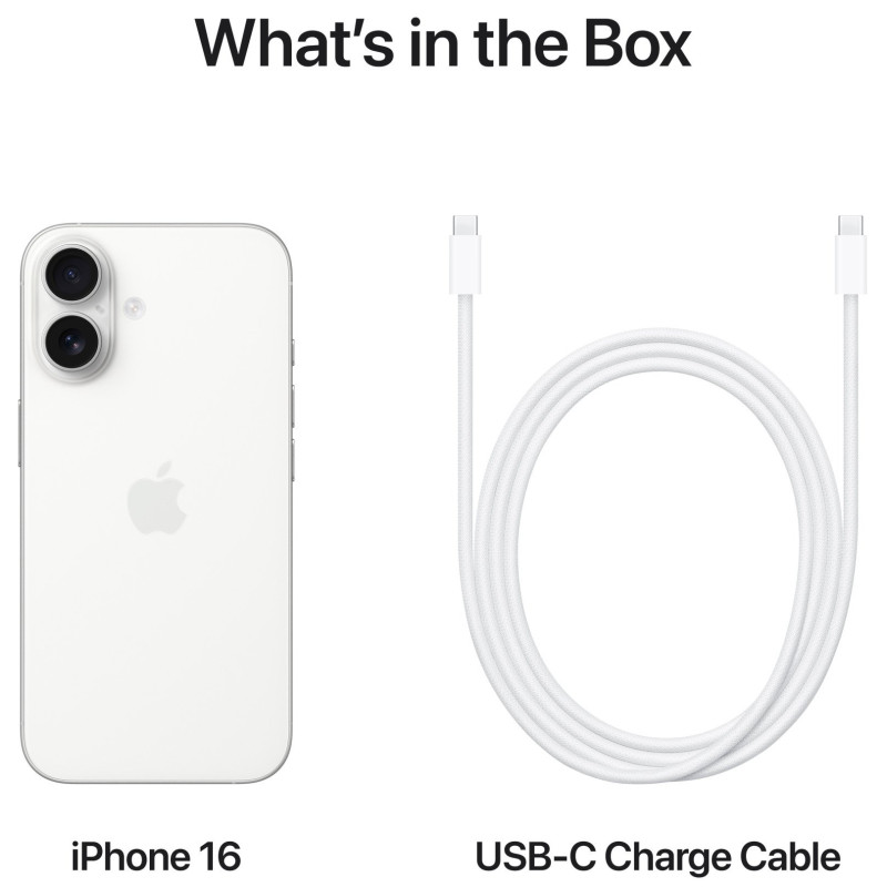 Мобільний телефон Apple iPhone 16 128GB White (MYE93SX/A)