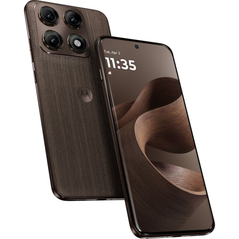 Мобільний телефон Motorola Edge 70 Pro 8/256GB Chicory Coffee (Wood) (PBC20086RS)
