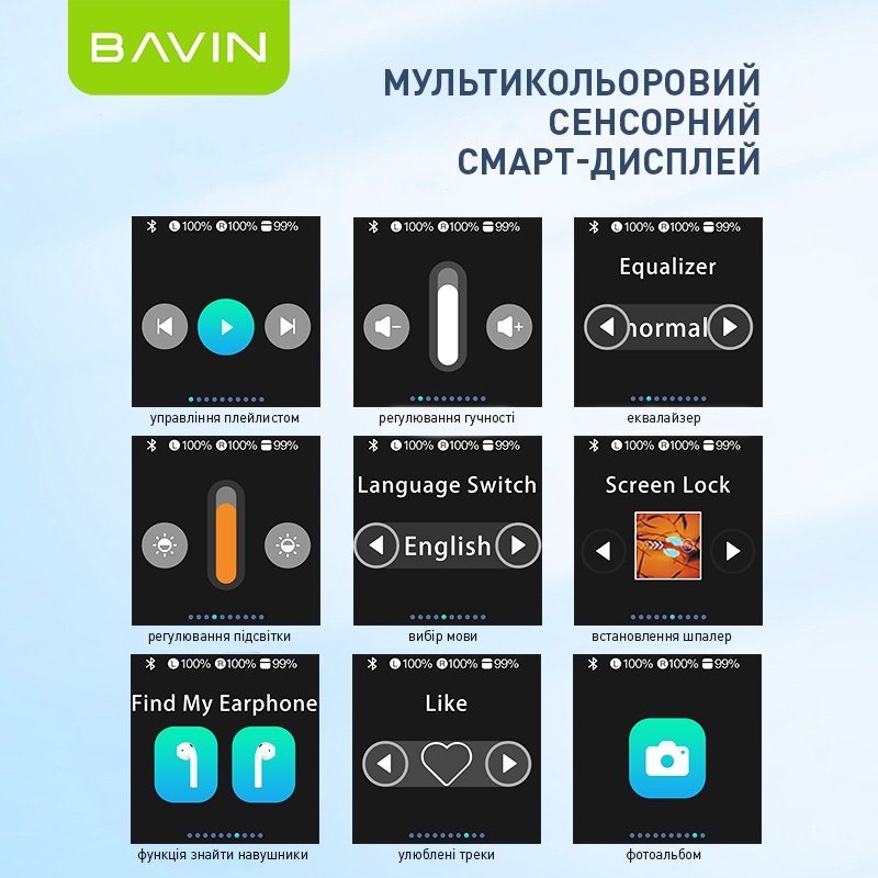 Навушники BAVIN BAVIN-81 Hi-Res LCD Tough White (HB-BA-81-WH)