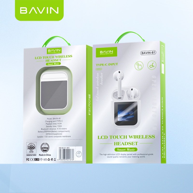 Навушники BAVIN BAVIN-81 Hi-Res LCD Tough White (HB-BA-81-WH)