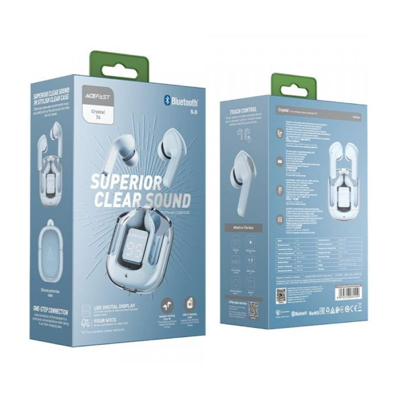 Навушники Acefast T6 ice blue