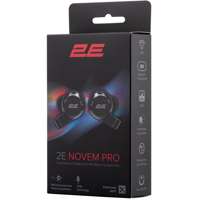 Навушники 2E Novem Pro True Wireless Waterproof Mic Black (2E-EBTWNPBK)