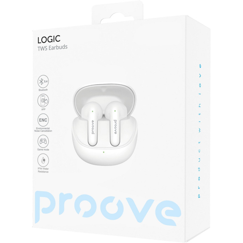 Бездротові навушники Proove Logic TWS (APP) pearl white (TWLG0001AP16)