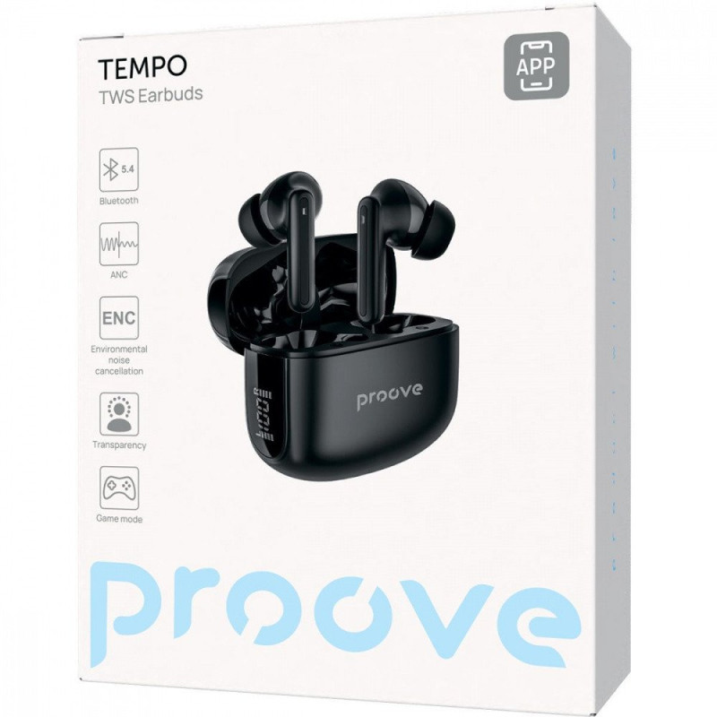 Навушники TWS Proove Tempo ANC Black (TWTM0001AP01)