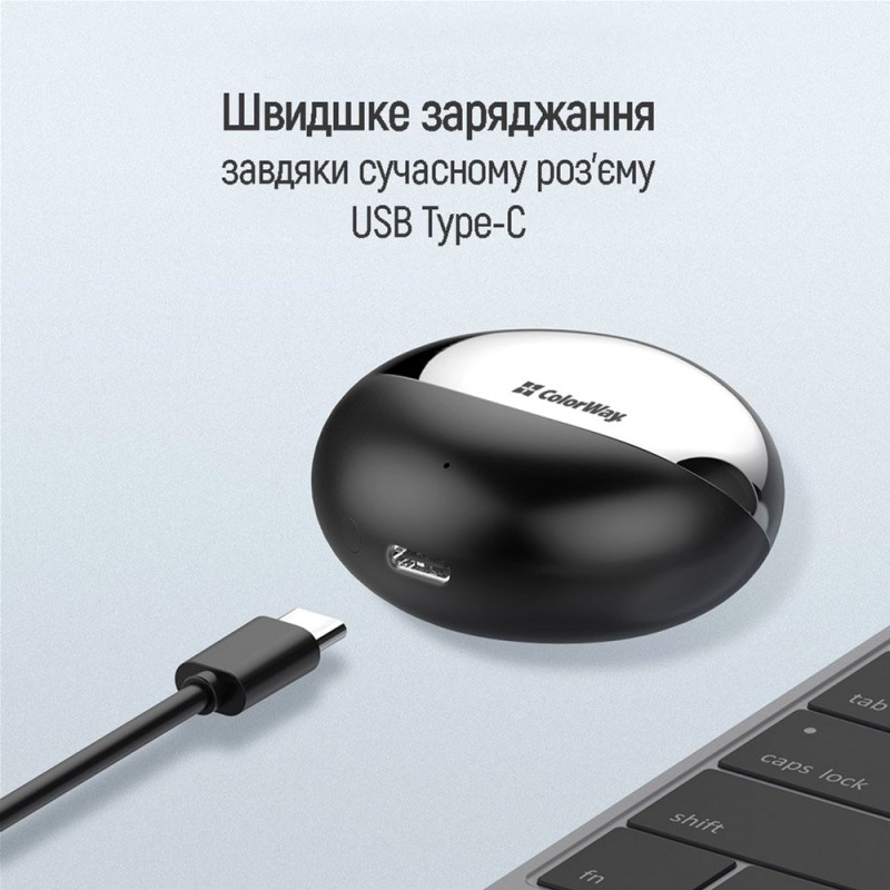Навушники СolorWay TWS-3 Earbuds Black (CW-TWS3BK)