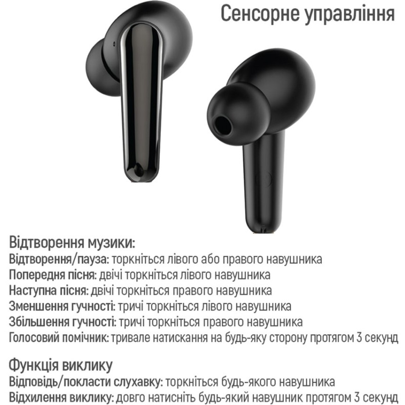 Навушники СolorWay TWS-3 Earbuds Black (CW-TWS3BK)