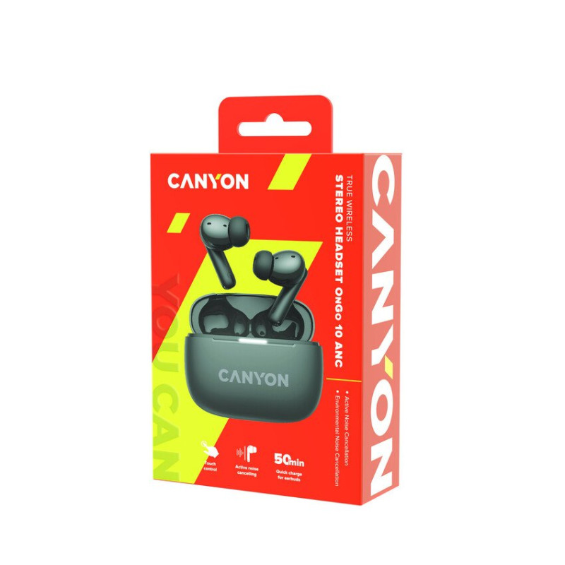 Навушники Canyon TWS-10 OnGo ANC ENC Black (CNS-TWS10BK)