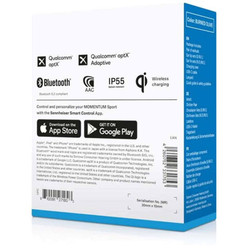 Навушники SENNHEISER MOMENTUM Sport True Wireless Black (700304)